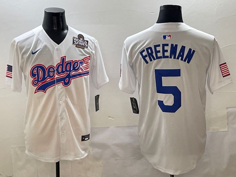 Men Los Angeles Dodgers #5 Freeman White Second generation Joint Name Nike 2025 MLB Jersey style 7->los angeles dodgers->MLB Jersey